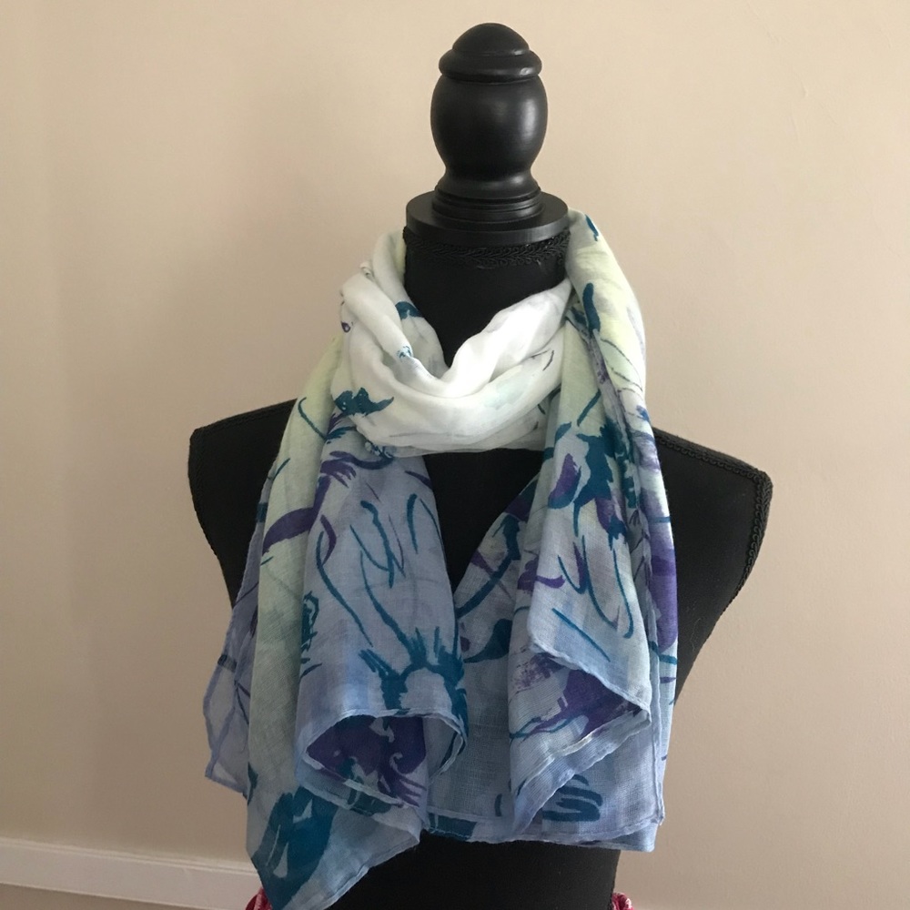 FLORAL SCARF/WRAP - Picture 2 of 3